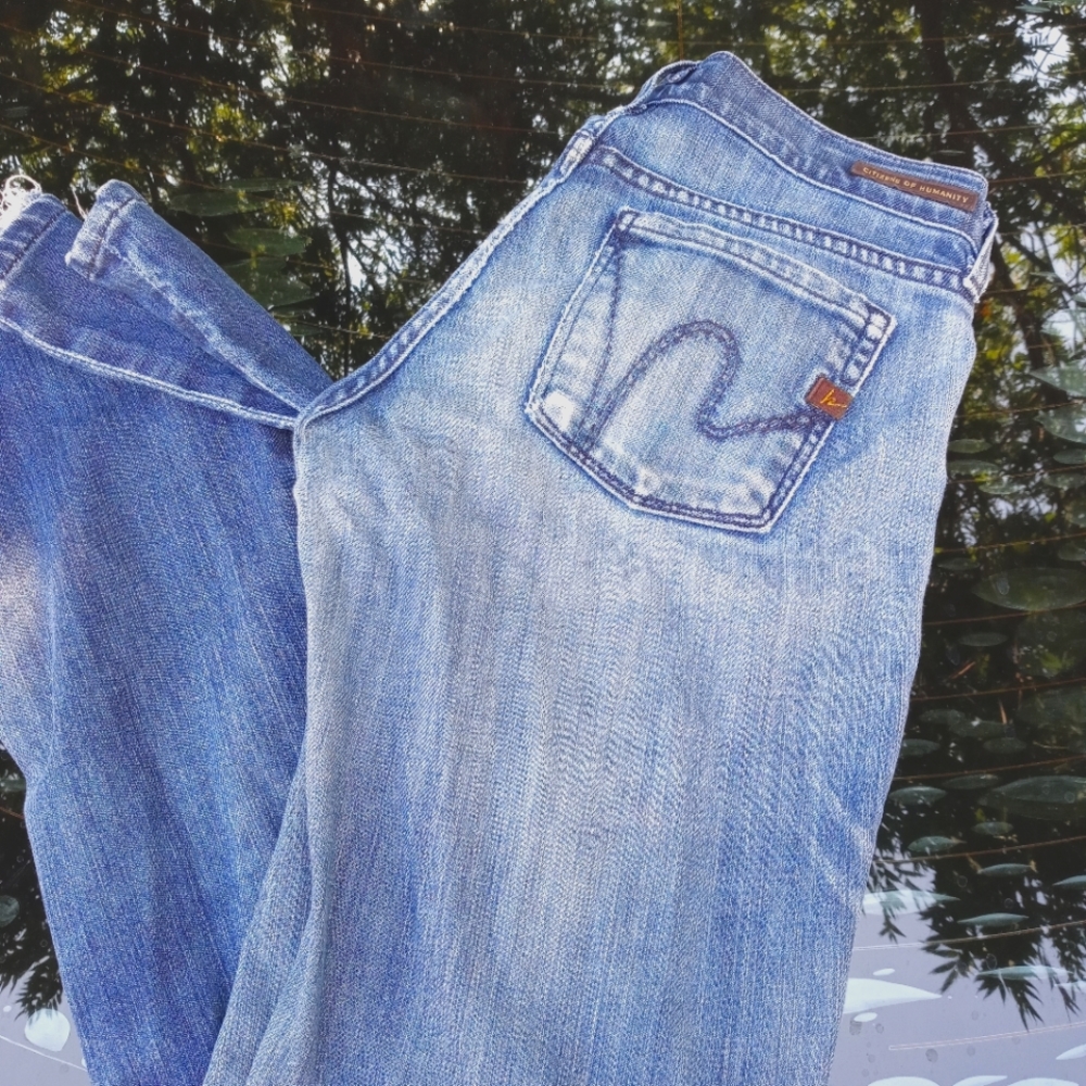 Distressed COH bootcut jeans